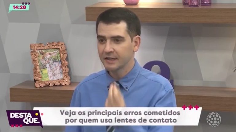 Vídeo sobre os principais erros de quem usa lentes de contato